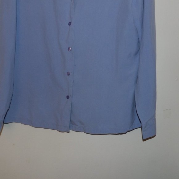 Judith Hart Collection 100% Silk Button Down Shirt Sz 16 - Picture 3 of 6